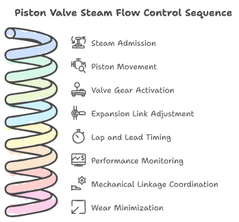 How Piston Valves Regulate Steam Flow in Locomotive Engines