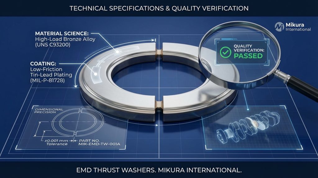 Technical Specifications and Quality Verification of EMD Thrust Washers