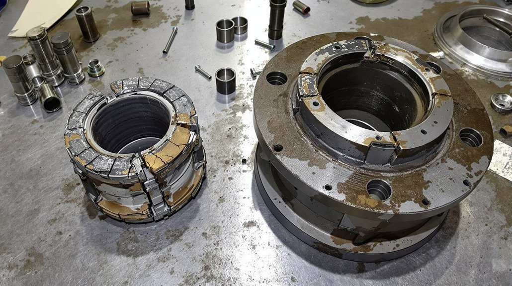 cracked noisy unstable coupling bushings