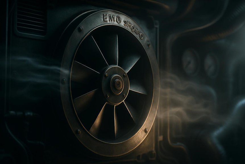 fan efficiency drops with pressure