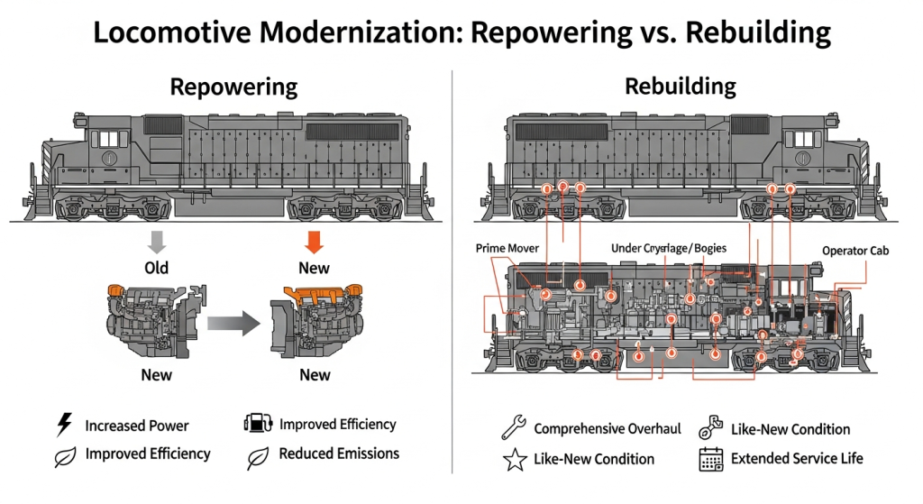 What Are Locomotive Repowering and Rebuild Initiatives