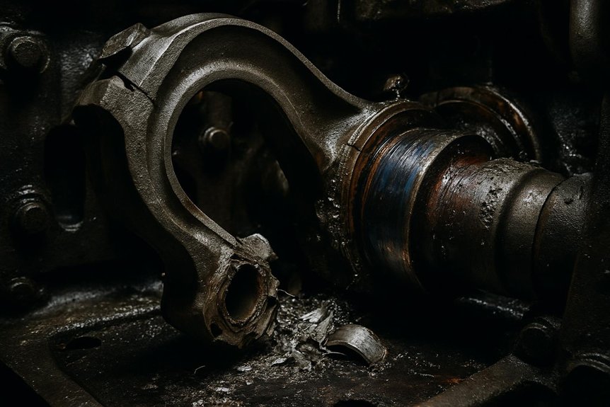 oil starved crankpin bearing seizure