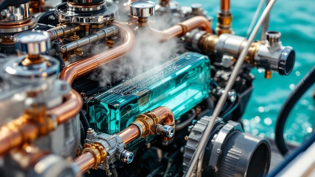 thermostat controlled pumped coolant flow