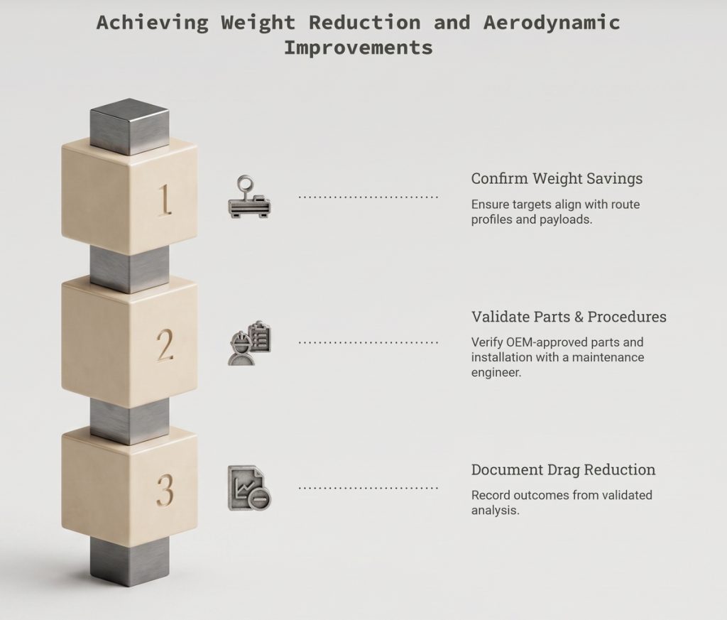 Weight Reduction and Aerodynamic Improvements