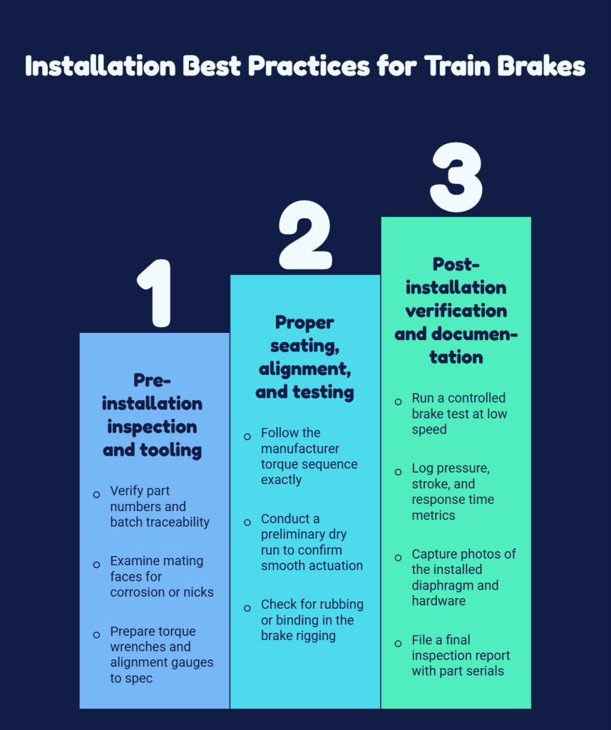 Installation Best Practices for Train Brakes